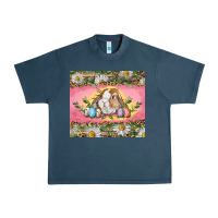 Midnight Navy Easter bunny and eggs Urban Heavy Tee - RanaPortraitStore