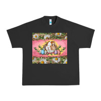 Pigment Black Easter bunny and eggs Urban Heavy Tee - RanaPortraitStore