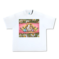 White Easter bunny and eggs Urban Heavy Tee - RanaPortraitStore