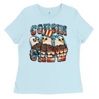 Baby Blue Cousin crew Ladies Tee - FaDigitalArtStudio