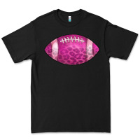 Black american football pink Premium Tee - CowCowDesign