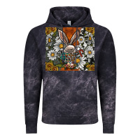 Cloud Black bunny Easter Vintage Hoodie - CowhideDigitalArt