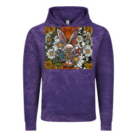 Cloud Purple bunny Easter Vintage Hoodie - CowhideDigitalArt
