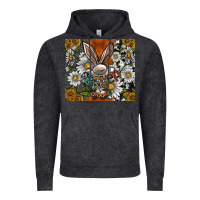 Vintage Black bunny Easter Vintage Hoodie - CowhideDigitalArt