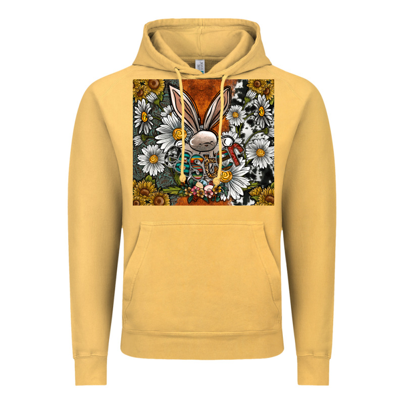 Bunny Easter Vintage Hoodie by CowhideDigitalArt | Teevron