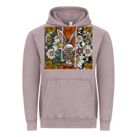 Vintage Zinc bunny Easter Vintage Hoodie - CowhideDigitalArt