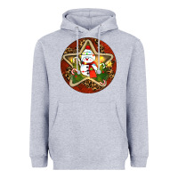 Heather Grey Snowman Christmas Heavyweight Hoodie - RanaPortraitStore