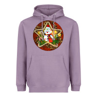 Lavender Snowman Christmas Heavyweight Hoodie - RanaPortraitStore