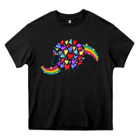Black Rainbow sheep Heavy Core Tee - CowGirlArtShop