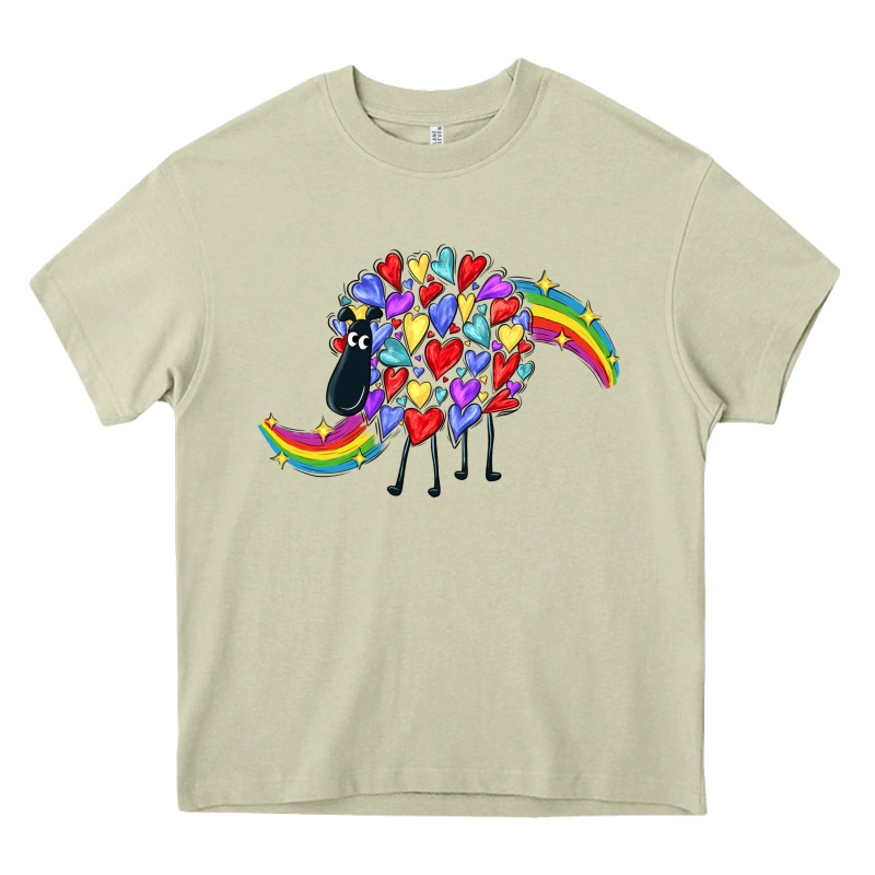 Rainbow Sheep Heavy Core Tee by CowGirlArtShop | Teevron