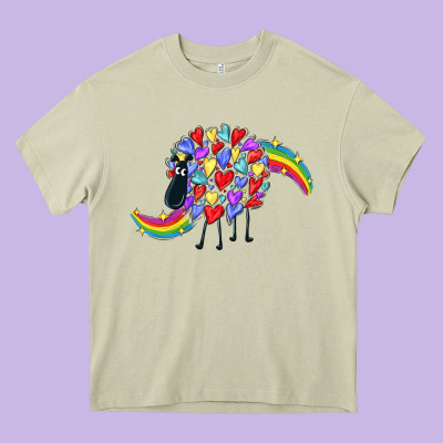 Rainbow Sheep Heavy Core Tee Designed By Cowgirlartshop
