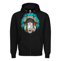 Black simmental indian headdress Zipper Hoodie - JahusDesignShop