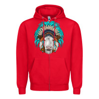 Red simmental indian headdress Zipper Hoodie - JahusDesignShop