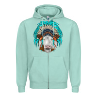 Simmental Indian Headdress Zipper Hoodie | Teevron