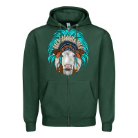 Sports Green simmental indian headdress Zipper Hoodie - JahusDesignShop