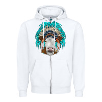 White simmental indian headdress Zipper Hoodie - JahusDesignShop