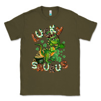 Army Green Lucky Saurus Classic Tee - CowGirlArtShop
