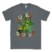 Charcoal Heather Lucky Saurus Classic Tee - CowGirlArtShop