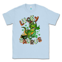 Dusty Blue Lucky Saurus Classic Tee - CowGirlArtShop