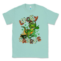 Seafoam Lucky Saurus Classic Tee - CowGirlArtShop