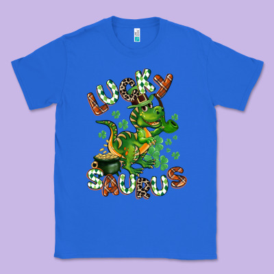 Lucky Saurus Classic Tee Designed By Cowgirlartshop