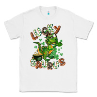 White Lucky Saurus Classic Tee - CowGirlArtShop