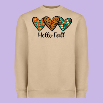 Hello Fall Heavyweight Sweatshirt Designed By Jahusdesignshop