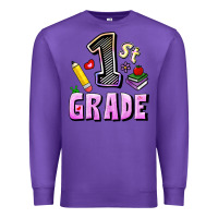 Purple First Grade Premium Sweatshirt - RanaPortraitStore