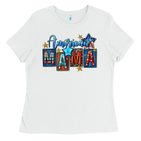 White American mama Mother's Day Ladies Tee - FaDigitalArtStudio