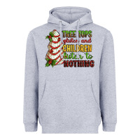 Heather Grey Tree tops glisten and children listen to nothing Heavyweight Hoodie - RanaPortraitStore