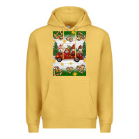 Antique Gold christmas gnomes truck Premium Hoodie - Artiststas
