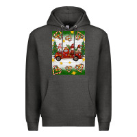 Charcoal Heather christmas gnomes truck Premium Hoodie - Artiststas
