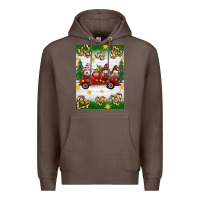 Coffee christmas gnomes truck Premium Hoodie - Artiststas