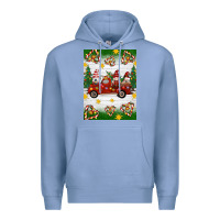 Colony Blue christmas gnomes truck Premium Hoodie - Artiststas