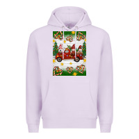 Lilac christmas gnomes truck Premium Hoodie - Artiststas