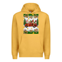 Mustard christmas gnomes truck Premium Hoodie - Artiststas