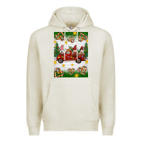 Oatmeal Heather christmas gnomes truck Premium Hoodie - Artiststas