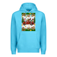Ocean Blue christmas gnomes truck Premium Hoodie - Artiststas