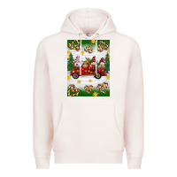 Pale Pink christmas gnomes truck Premium Hoodie - Artiststas