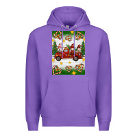 Purple christmas gnomes truck Premium Hoodie - Artiststas