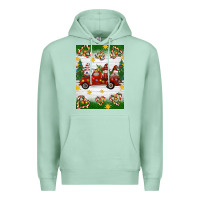 Seafoam christmas gnomes truck Premium Hoodie - Artiststas