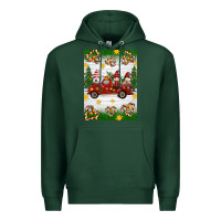 Sports Green christmas gnomes truck Premium Hoodie - Artiststas