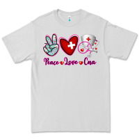 Dove Grey Peace Love Cna Premium Tee - RanaPortraitStore