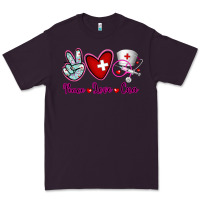 Plum Peace Love Cna Premium Tee - RanaPortraitStore