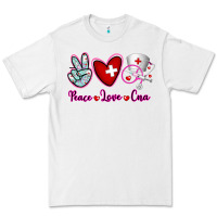 White Peace Love Cna Premium Tee - RanaPortraitStore