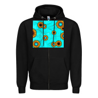 Black turquoise gemstone sunflower Zipper Hoodie - JahusDesignShop