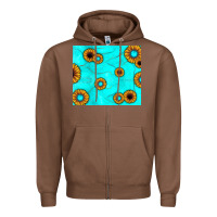 Chestnut turquoise gemstone sunflower Zipper Hoodie - JahusDesignShop