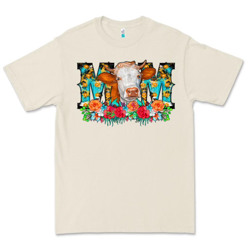 Mom Cow Flowers Premium Tee by CowCowDesign | Teevron