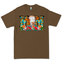 Cacao Mom Cow Flowers Premium Tee - CowCowDesign