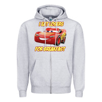 Heather Grey movie cartoon cars Zipper Hoodie - DesigneFamous